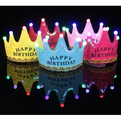 Picture of HAPPY BIRTHDAY LIGHTING CROWN - Multicolor