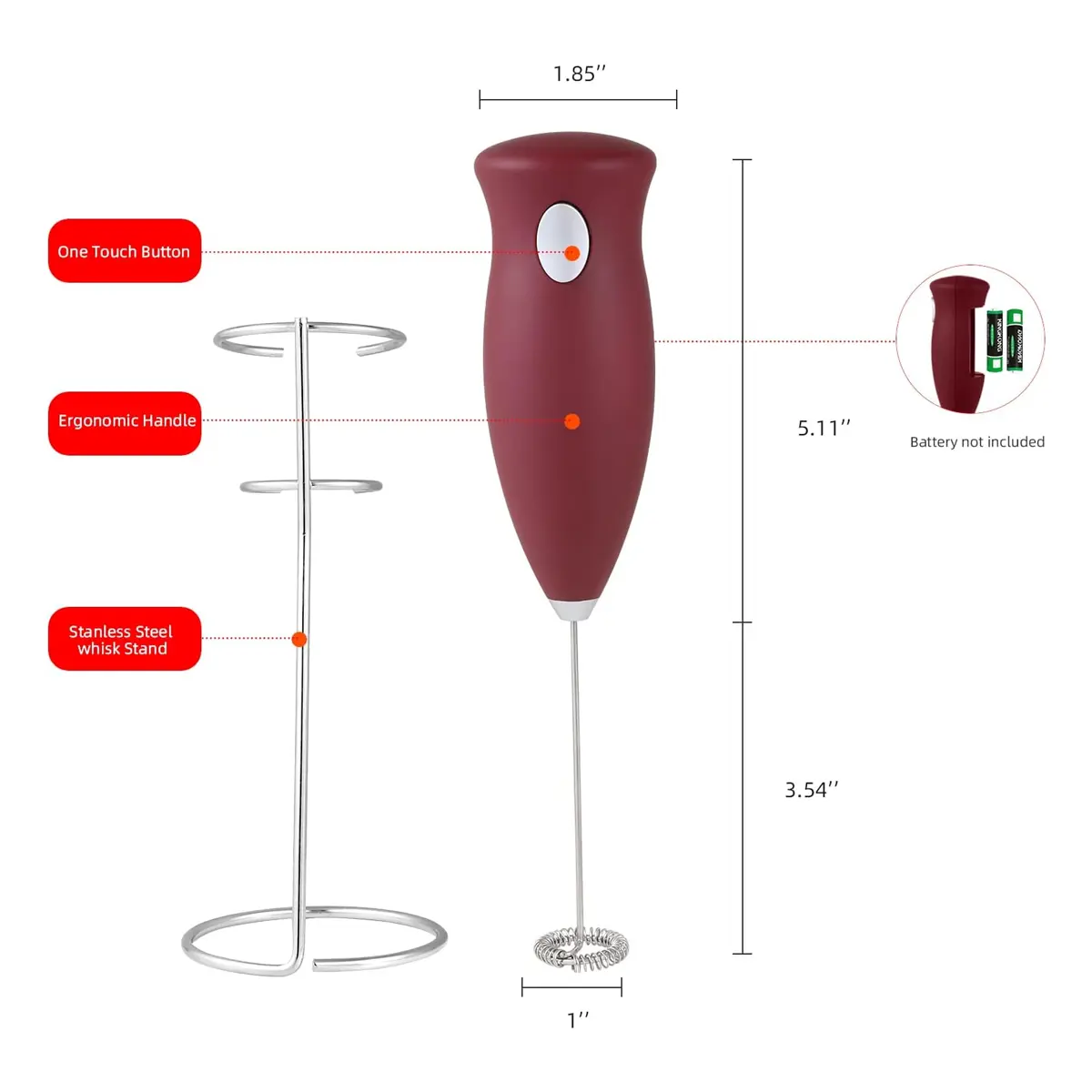 Picture of Electric Hand Mixer Espresso Cappuccino Coffee Maker - Multi-color - Multicolor