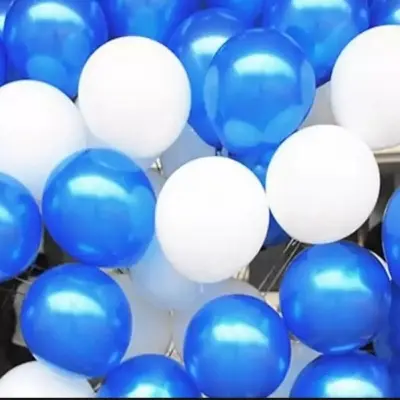 Picture of White And Blue Balloon-20pcs/monty balloon 20pc/party balloon-20pc package