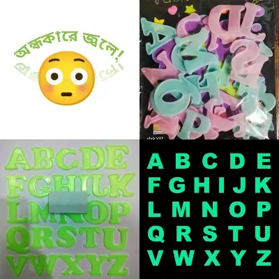 Picture of Radium Letter sticker 26pcs set - Multicolor