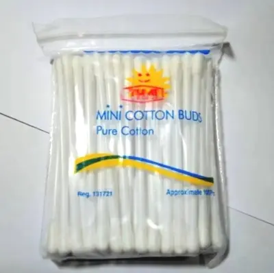 Picture of Cotton bud's-2pc/Baby Cotton Swab (2 Pack) / Cotton Buds for Baby Kids Children Approx 80+ pieces - Off White