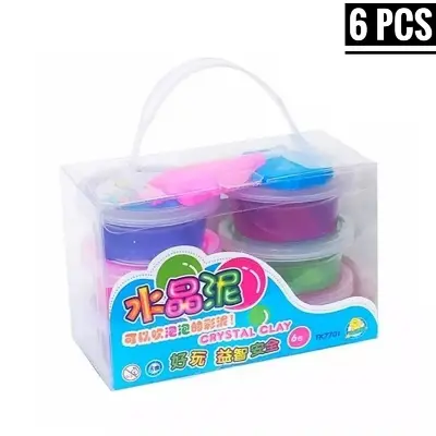 Picture of 6pc slime box/gel clay slime 100% safe for kids play - Multicolor