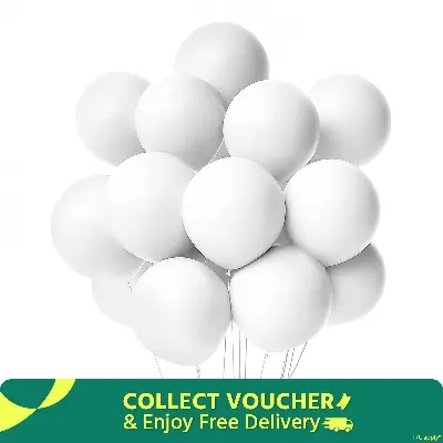 Picture of white balloon-10pc/0white monty balloon 10pc - White