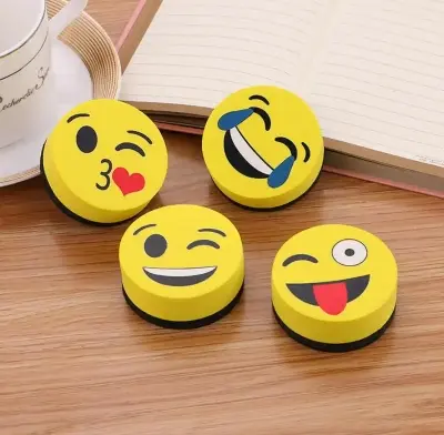 Picture of Cute Emoticon/Emoji Eraser Set- 4PCS - Yellow