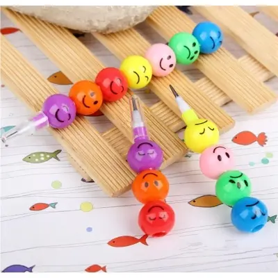 Picture of Emoji pencil/ emoji face pencil for kids-pc - Multicolor