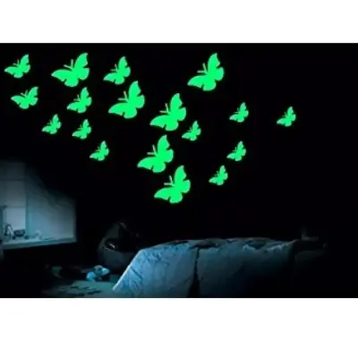 Picture of Butterfly radium sticker-8pc - Light green