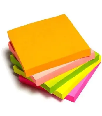 Picture of Sticky Notes 3 x 3 Inch - 1 Pads/Pack, 100 Sheets! Assorted Bright Colors, Notes For All Occasions! - Multicolor