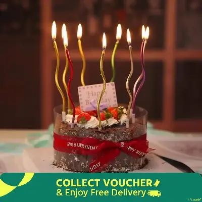 Picture of Spiral candle/Spiral Metallic Candle 6 Pcs - Multicolor