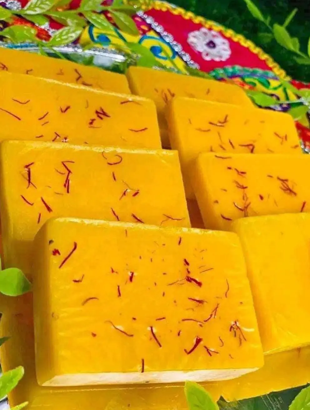 Picture of Hand Made Real Saffron Goat Milk Bar Soap -90g-Beauty soap - gold