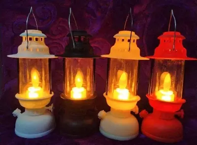 Picture of Hariken Candel Showpiece - 1 pcs/LED Candle Light with Hook Flameless Candle Battery-Operated Hanging Lantern Halloween Party Decoration - Multicolor