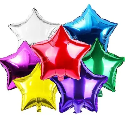 Picture of Star shape foil balloon/Helium Star Shaped Foil Balloon for Wedding, Anniversary, Baby Shower, Birthday Party Decoration Balloons - Multicolor
