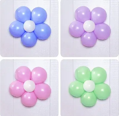 Picture of 3pcs premium Flower Balloon Clip Flower Balloon Clips for balloons - White