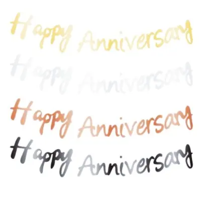 Picture of Ginger ray Happy anniversary banner/Happy Anniversary spiral banner