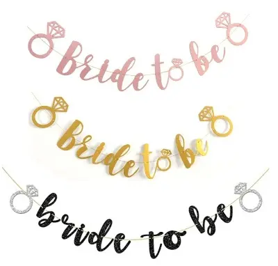 Picture of Ginger ray Bride to be/Bride to be Spiral banner - Multicolor, Gold
