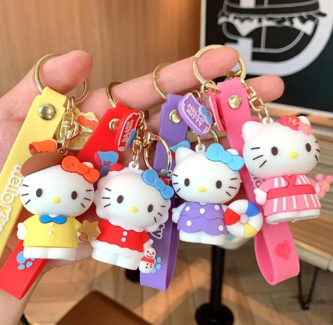 Picture of Cutest Hello Kitty or Pompompurin Pendant Exclusive Key Ring Car Bag Jewelry home use and gift - Pink