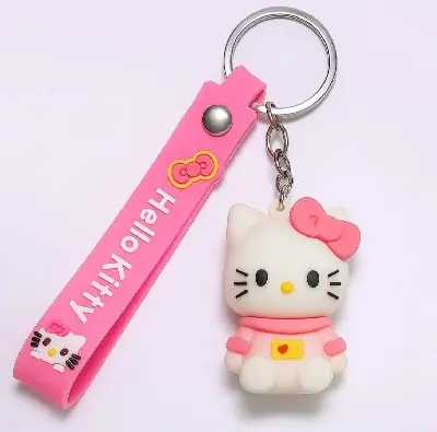 Picture of Cutest Hello Kitty or Pompompurin Pendant Exclusive Key Ring Car Bag Jewelry home use and gift - Pink