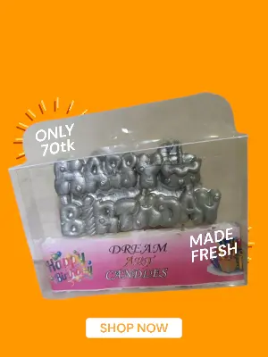 Picture of Metallic silver happy birthday letter candle silver/Happy Birthday Letter Candles silver colour - Silver