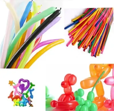 Picture of 20Pcs Long Balloon Animals kit Twisting Balloons with air Pump (20pcs Latex Long Balloons) - Multicolor