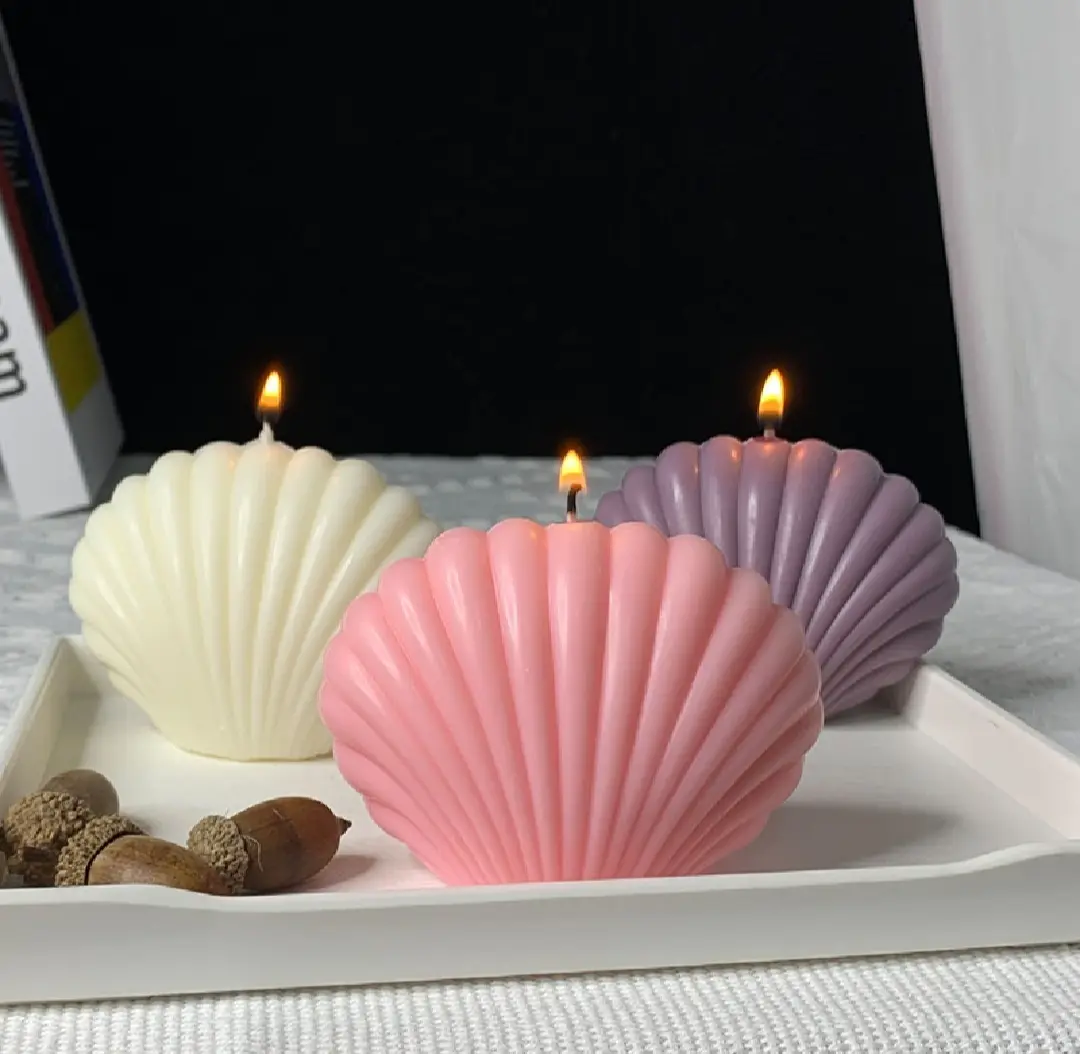 Picture of Seashell cute candle for home decor candle night dinner home Large - 1pcs/Seashell samock Candles 1 piece