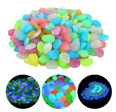 Picture of Radium Stone Colorful Luminous Glowing Pebbles -50 pcs - Multicolor