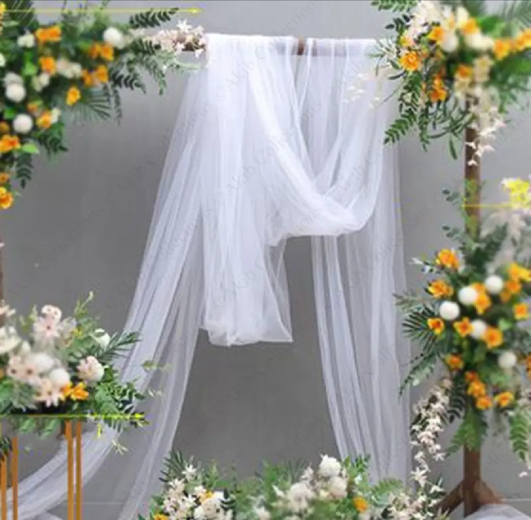 Picture of White Tissue Fabrics For Birthday, Wedding and Party Decoration - White