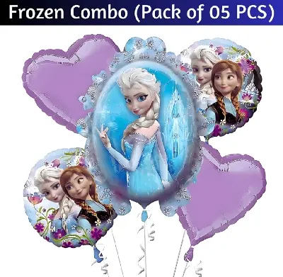 Picture of Character Foil Balloon Set for Party Decorations –Hello Kitty, Cocomelon, Boss Baby, Unicorn, Frozen, Jungle, Car & Spider-Man, Baby Boy & Girl Themes – Perfect for Kids’ Birthday Parties and Events – Pack of 5 pcs
