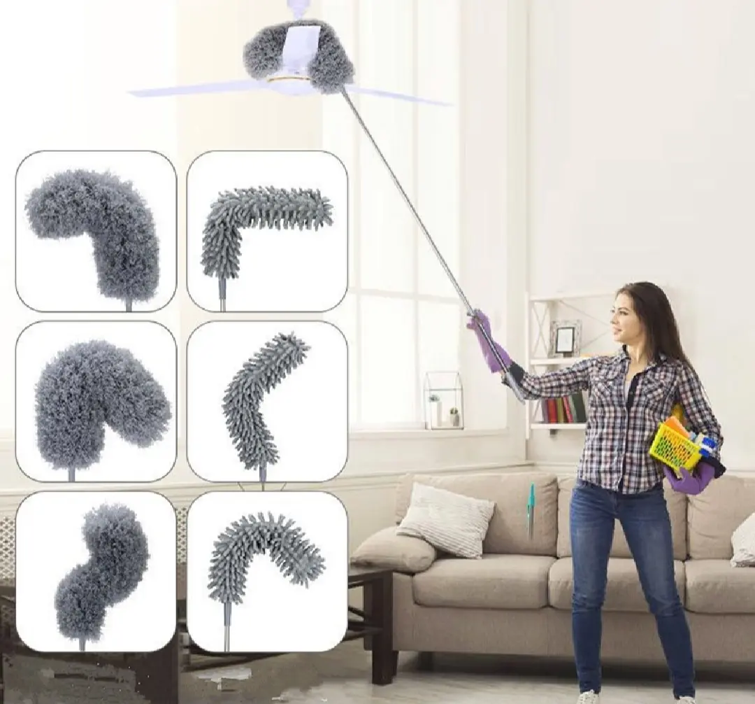Picture of Bendable Feather Duster with Extra Long Extendable Microfiber Duster/Car Furniture Gap Cleaning Brush Dust Removal Tool-Gadget Biz