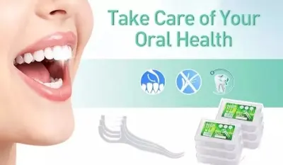 Picture of Dental Floss Toothpick 30pcs box/Procare Macromolecule Dental Floss Pick Toothpick Inner dental Cleaner Tooth Picks - Multicolor