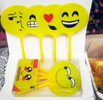 Picture of Emoji pen with fan birthday gift 1pc/2pc/3pc/4pcs set