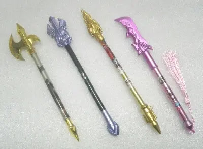 Picture of Emoji fan pen/Sword pen/Gun pen/cartoon, multi-model Shape Pen- 5 Pcs Beautiful design pen combo - Multicolor