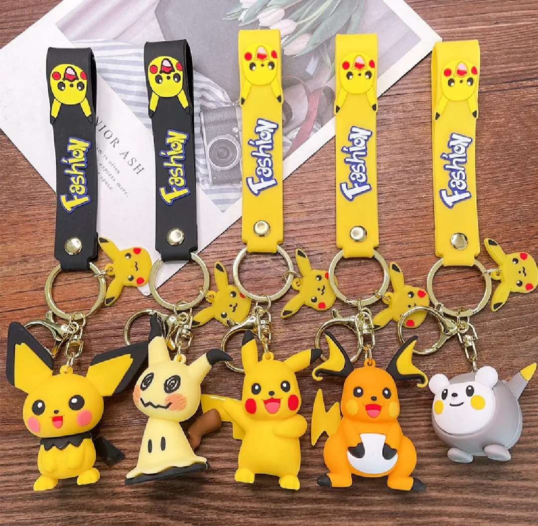 Picture of Pikachu key ring/Pikachu Key Chain Anime Fashion Keychain