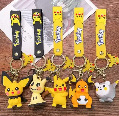 Picture of Pikachu key ring/Pikachu Key Chain Anime Fashion Keychain