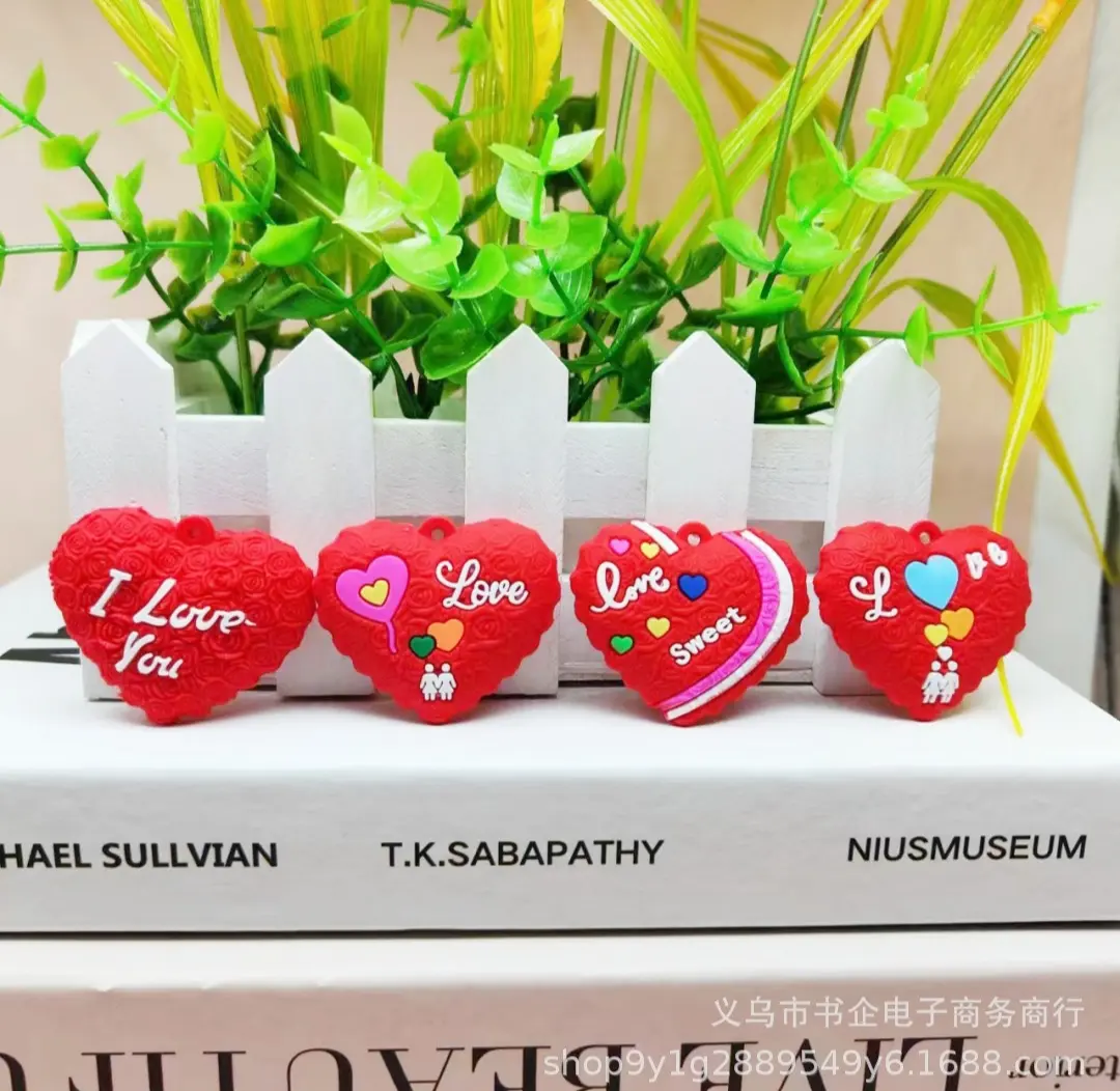 Picture of Heart Shape Key Ring-1pc for Your Car, Bike, Home, Office Keys For Men - Red