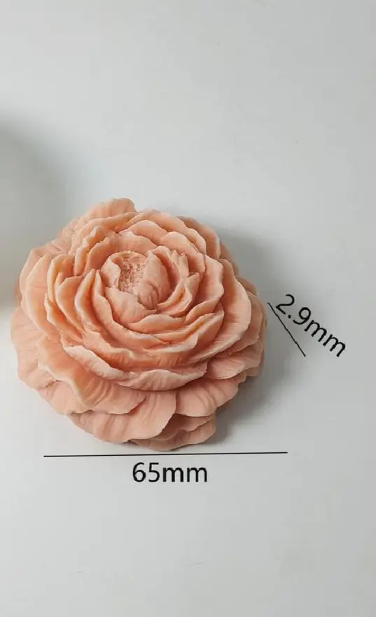 Picture of Elegant Floral Design peony candle-1pc