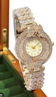 Picture of Beautiful Stunning Analog Butterfly Watch for Ladies/Luxury Exclusive Analog Stone Watch for Ladies