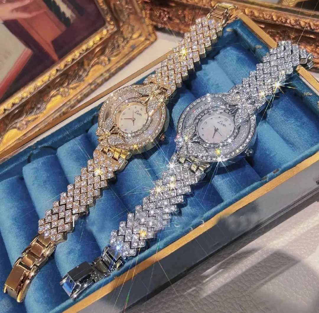 Picture of Beautiful Stunning Analog Butterfly Watch for Ladies/Luxury Exclusive Analog Stone Watch for Ladies