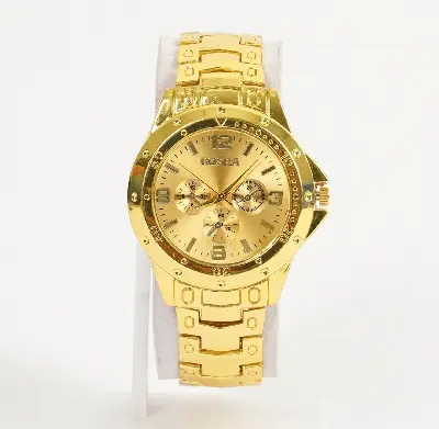 Picture of Golden watch for men/Analog Men's Luxury Stainless Steel Watch for Men GOLDEN - Watch For Men - Gold