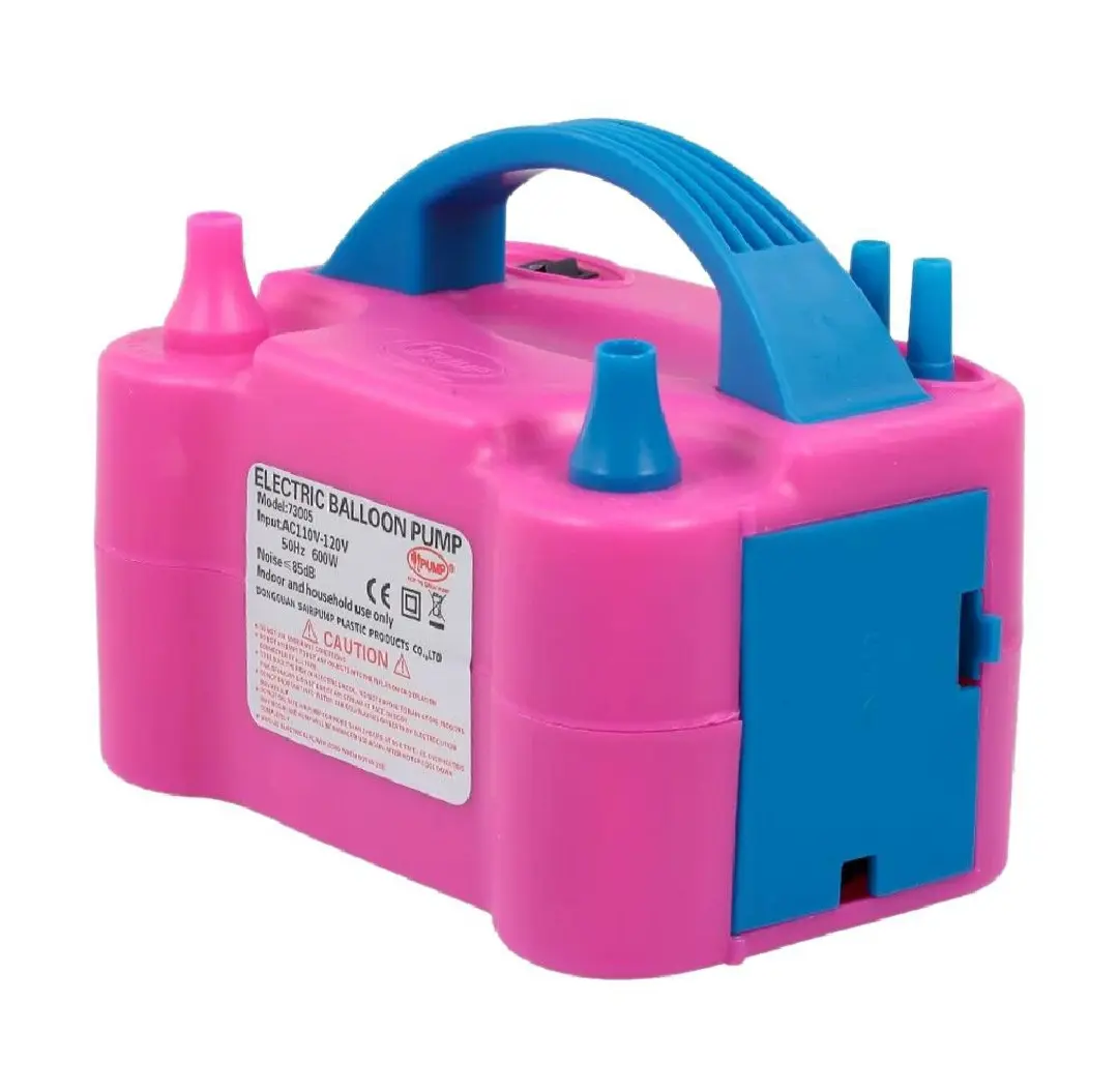 Picture of Electric balloon pumper/Electric Balloon Pump with Double Nozzle Inflator Blower Portable Pump for Party, Wedding, Birthday, Promotional Measurements and Festival Decoration - Pink
