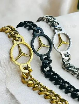 Picture of Men's Unique Design Stainless Steel Bracelet Men's Fashion Accessories Mercedes