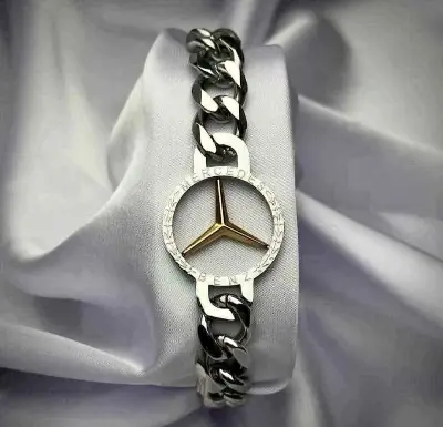 Picture of Men's Unique Design Stainless Steel Bracelet Men's Fashion Accessories Mercedes