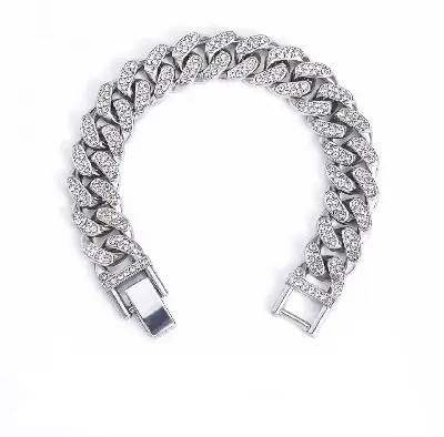 Picture of Men Jewelry Luxury Crystal Stone Bracelet/Crystal Stone Cubic Zirconia Fashion Charm Bracelet For Men