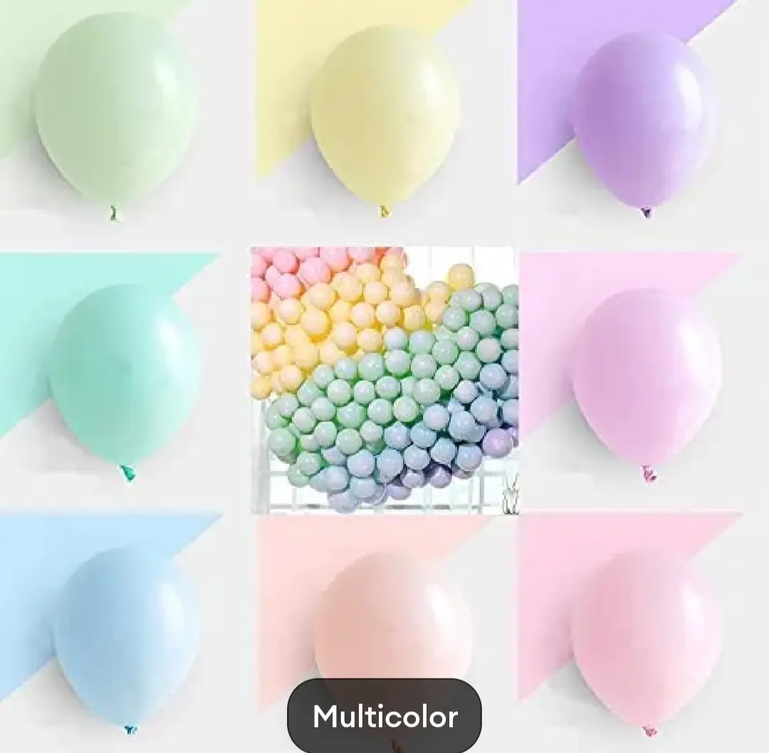 Picture of Pastel Balloon - 20 Pcs 10 inches Assorted Pastel Balloons color wise for Birthday Baby Shower Party Decorations