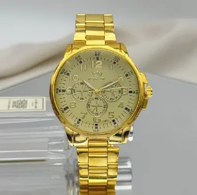 Picture of Golden Watch For Men/Analog Men's Luxury Stainless Steel Watch for Men