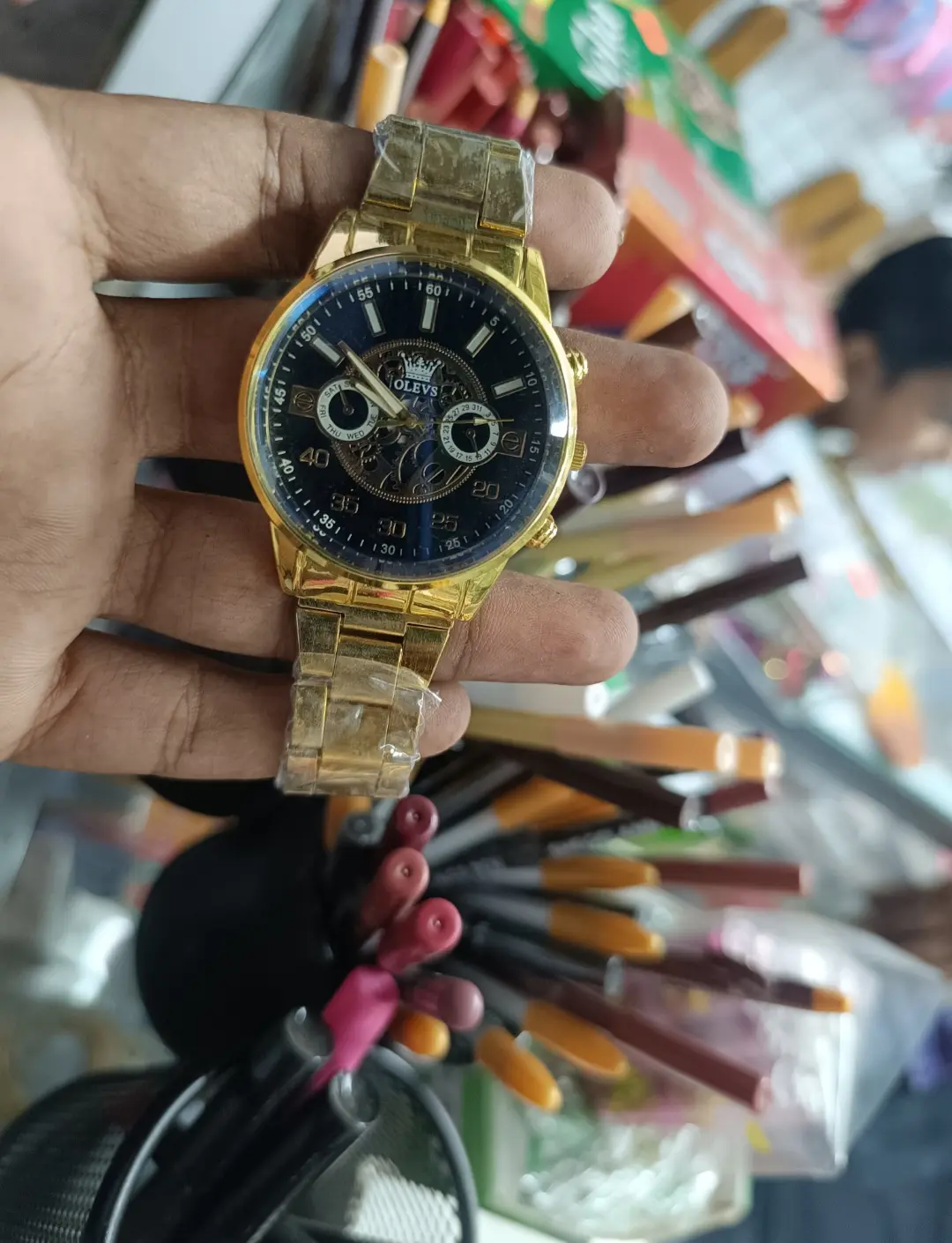 Picture of Golden Watch For Men/Analog Men's Luxury Stainless Steel Watch for Men