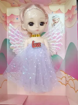 Picture of Kawaii Princess Angel Doll For girls/16 CM Barbie doll 13 point moving 3D REAL eye Mini Jointed Doll Girls Movable Jointed Girl BodyRetro Style Kawaii Princess BJD Dolls Girls Toys BirthdayGift - Multicolor