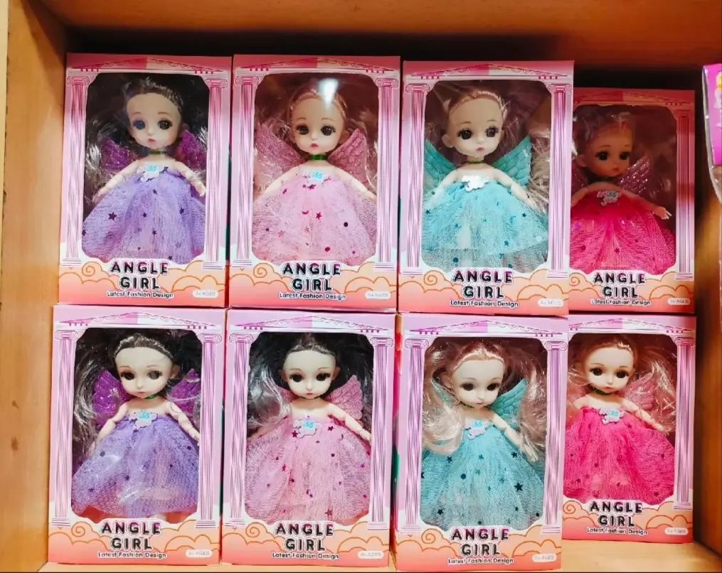 Picture of Kawaii Princess Angel Doll For girls/16 CM Barbie doll 13 point moving 3D REAL eye Mini Jointed Doll Girls Movable Jointed Girl BodyRetro Style Kawaii Princess BJD Dolls Girls Toys BirthdayGift - Multicolor