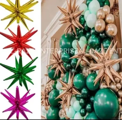 Picture of Pear Star Balloon-1pc/Creative Birthday Wedding Starburst Balloons Party Decoration Aluminum Foil Balloon-1 - Multicolor