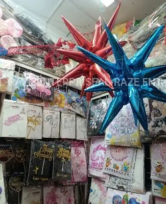 Picture of Pear Star Balloon-1pc/Creative Birthday Wedding Starburst Balloons Party Decoration Aluminum Foil Balloon-1 - Multicolor