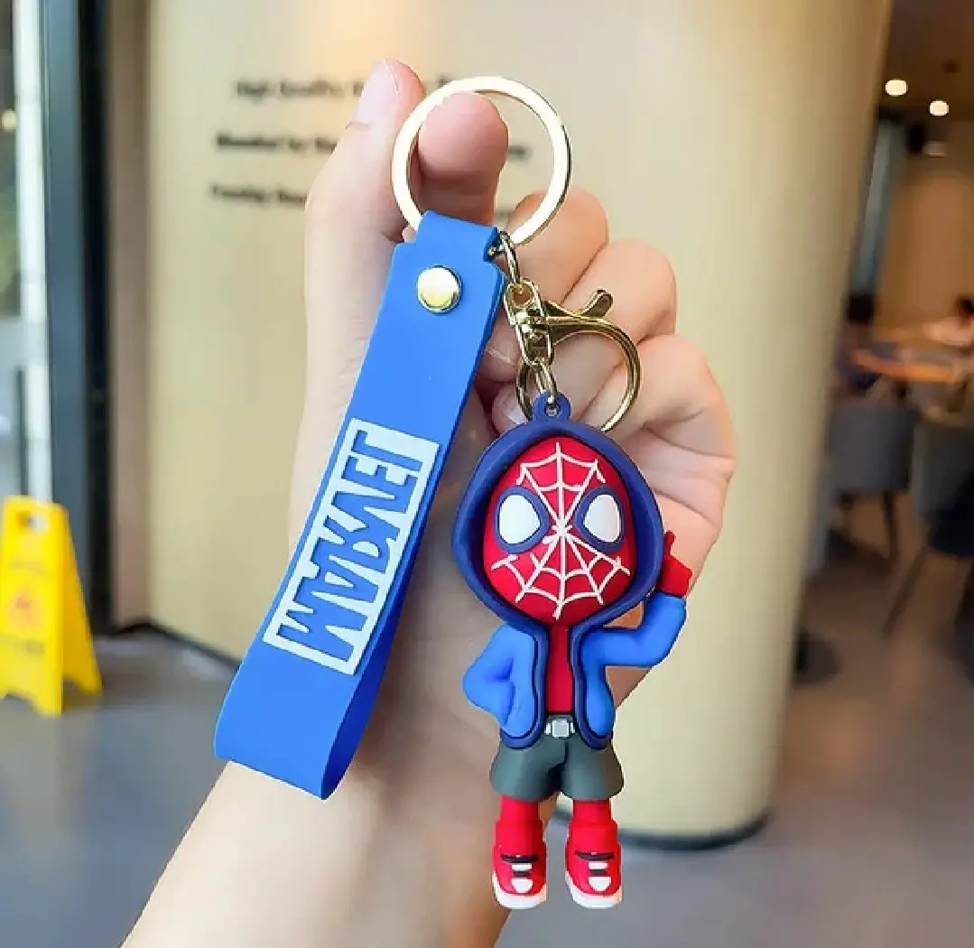 Picture of Huddie wearing spiderman/Spiderman Cute Pendant keyring Keychain Bag Keyring