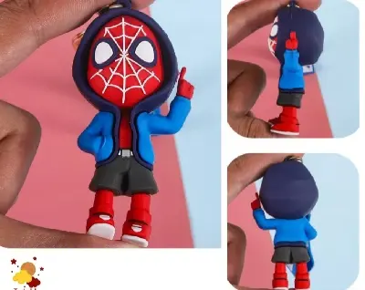Picture of Huddie wearing spiderman/Spiderman Cute Pendant keyring Keychain Bag Keyring